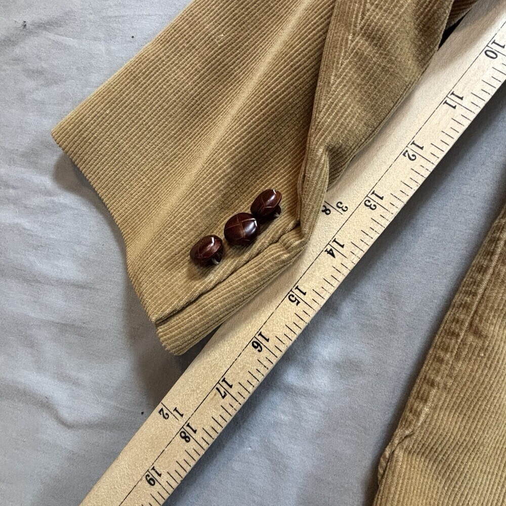 Haggar Vintage Single Breasted Tan Corduroy Sport Jacket Blazer 40 - Picture 10 of 11